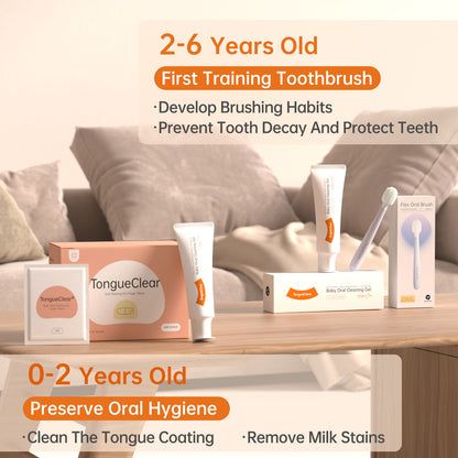 Tongueclear Baby/Newborn/Kid Oral Mucosa Gel For Cleaning Teeth, Soothing Gums And Cleansing Mouth