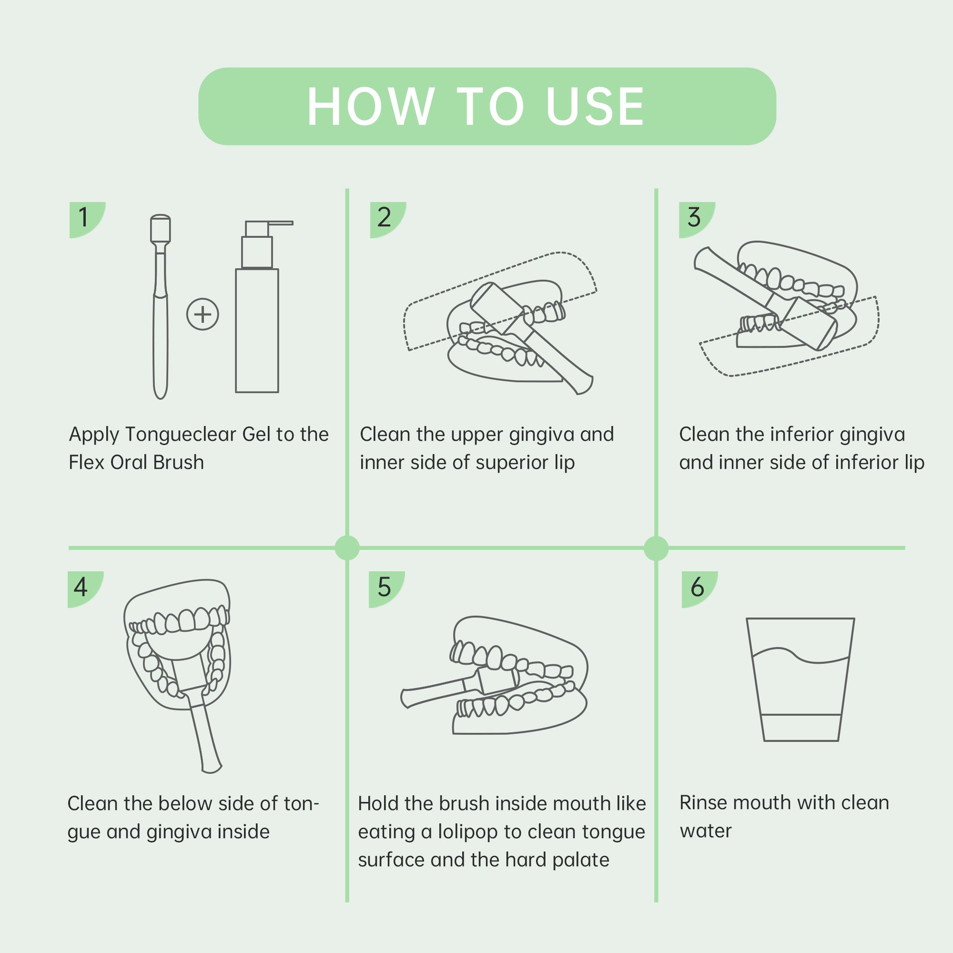 how to use Oral care set